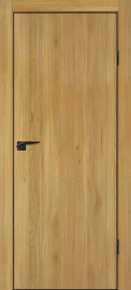 Фото Межкомнатная дверь P-1 кромка ABS черная c 4-х ст. Дуб золотистый