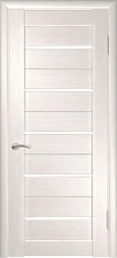 Межкомнатная дверь ЛУ-22 (Беленый дуб, стекло лакобель белое, 900кс2000)